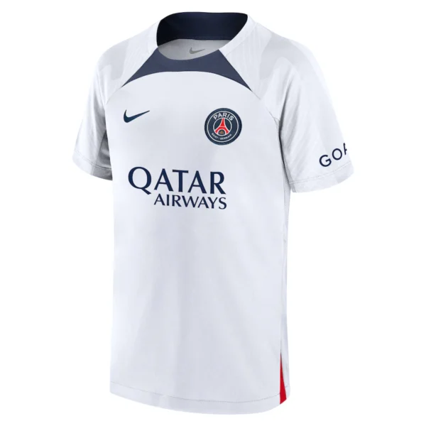 Paris Saint-Germain Strike Short Sleeve Top – White